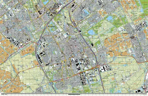 Oude kaart van Delft in 2025, als puzzel van 1000 stukjes